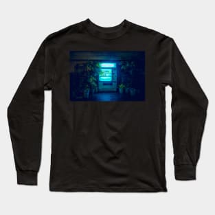 Japanese Vending Machine In The Midnight Rain Long Sleeve T-Shirt